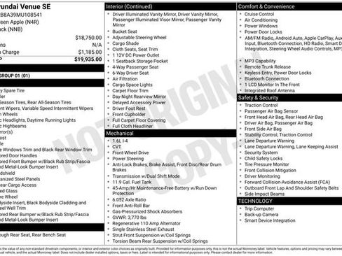 Used 2021 Hyundai Venue SE FWD image 9