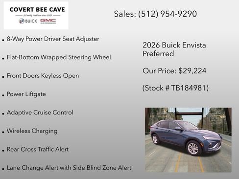 New 2026 Buick Envista Sport Touring w/ Convenience I Package FWD image 18