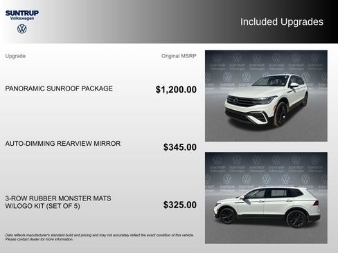 Used 2022 Volkswagen Tiguan SE w/ Panoramic Sunroof Package image 2