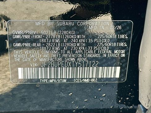 New 2026 Subaru Outback Touring AWD/4WD image 32