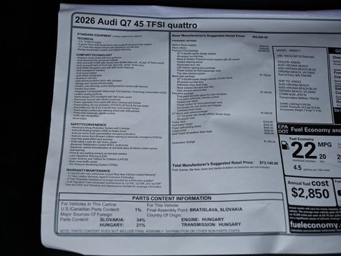 New 2026 Audi Q7 2.0T Premium Plus image 40