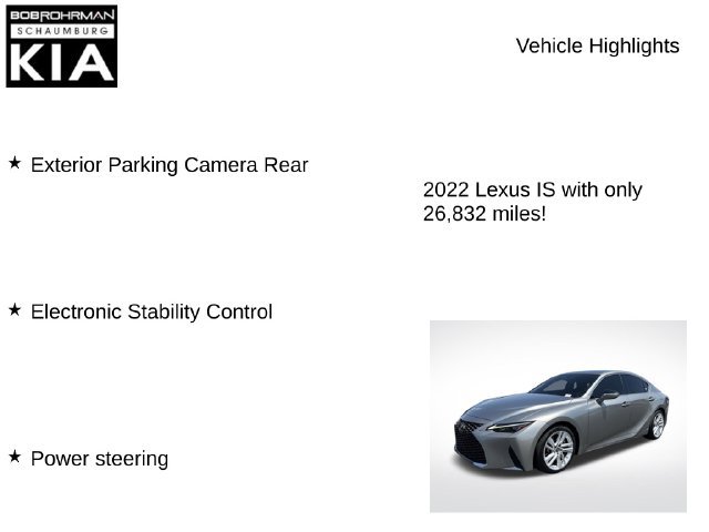 Used 2022 Lexus IS 300 w/ Accessory Package RWD image 7