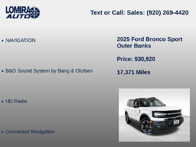 Used 2025 Ford Bronco Sport Outer Banks w/ Outer Banks Tech Package+ AWD/4WD image 21