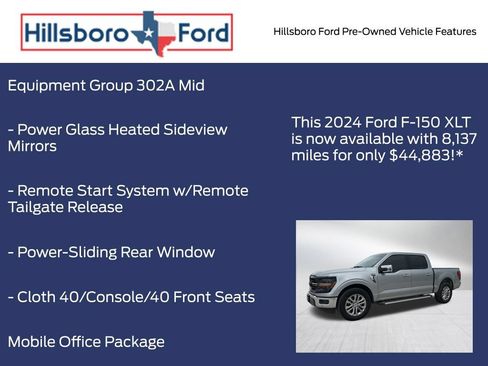 Used 2024 Ford F150 XLT w/ Equipment Group 302A MID RWD image 6