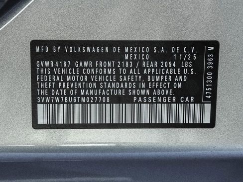 New 2026 Volkswagen Jetta SE image 47