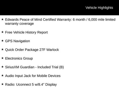 Used 2022 RAM 1500 Warlock w/ Electronics Group RWD image 5