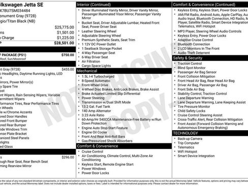 Certified 2025 Volkswagen Jetta SE w/ Sunroof Package image 43