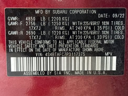 Certified 2023 Subaru Outback Premium image 29