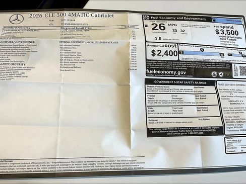 New 2026 Mercedes-Benz CLE 300 4MATIC Cabriolet image 13