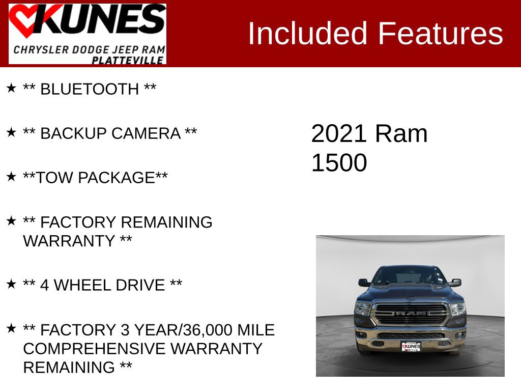 Used 2021 RAM 1500 Big Horn AWD/4WD image 2