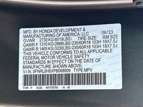 Certified 2023 Honda Odyssey EX-L image 33