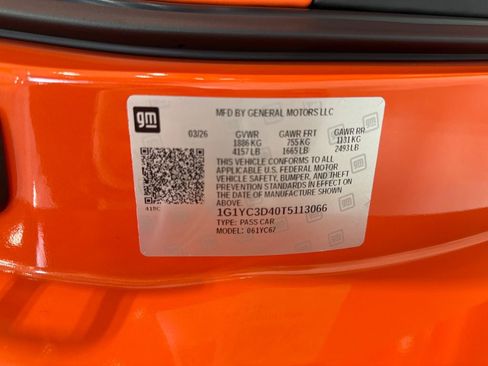 New 2026 Chevrolet Corvette Stingray Premium Conv w/ Z51 Performance Package RWD image 30