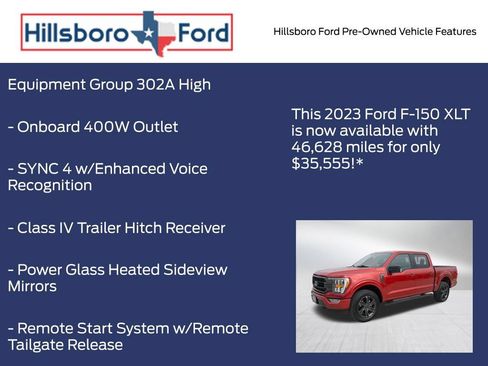 Used 2023 Ford F150 XLT w/ Equipment Group 302A High AWD/4WD image 3