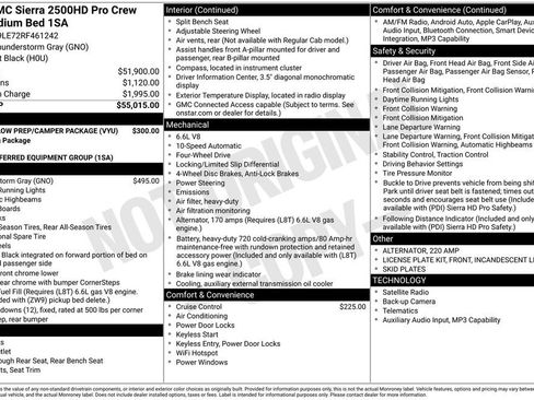 Used 2024 GMC Sierra 2500 Pro w/ Snow Plow Prep/Camper Package AWD/4WD image 15