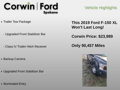Used 2019 Ford F150 XL w/ XL Power Equipment Group image 3