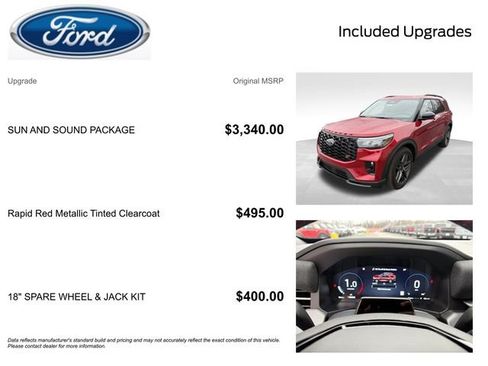 New 2026 Ford Explorer ST w/ Sun And Sound Package AWD/4WD image 2