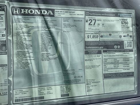 New 2026 Honda HR-V Sport image 31