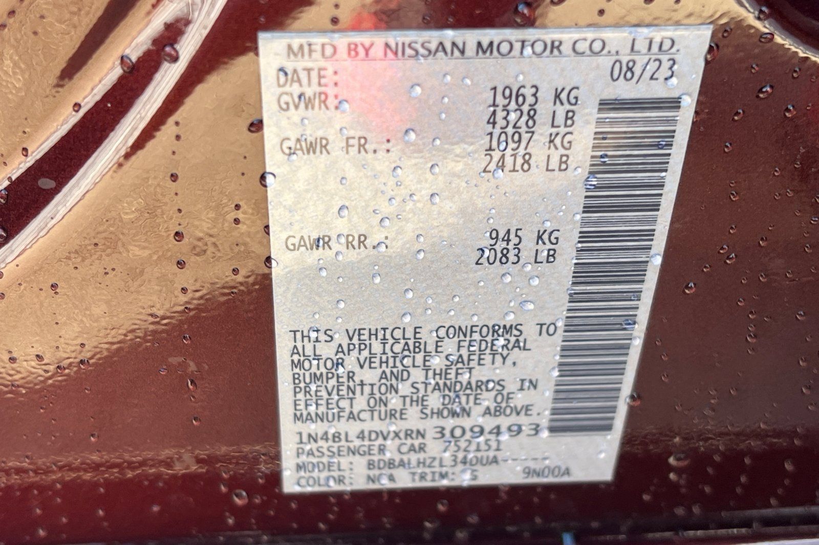 Used 2024 Nissan Altima 2.5 SV FWD image 24