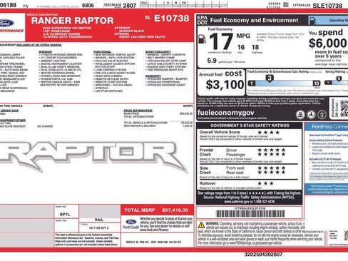 Certified 2025 Ford Ranger Raptor AWD/4WD image 34