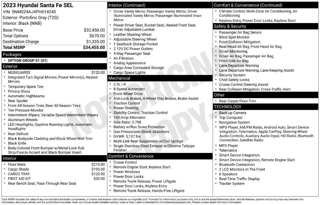 Used 2023 Hyundai Santa Fe SEL FWD image 5
