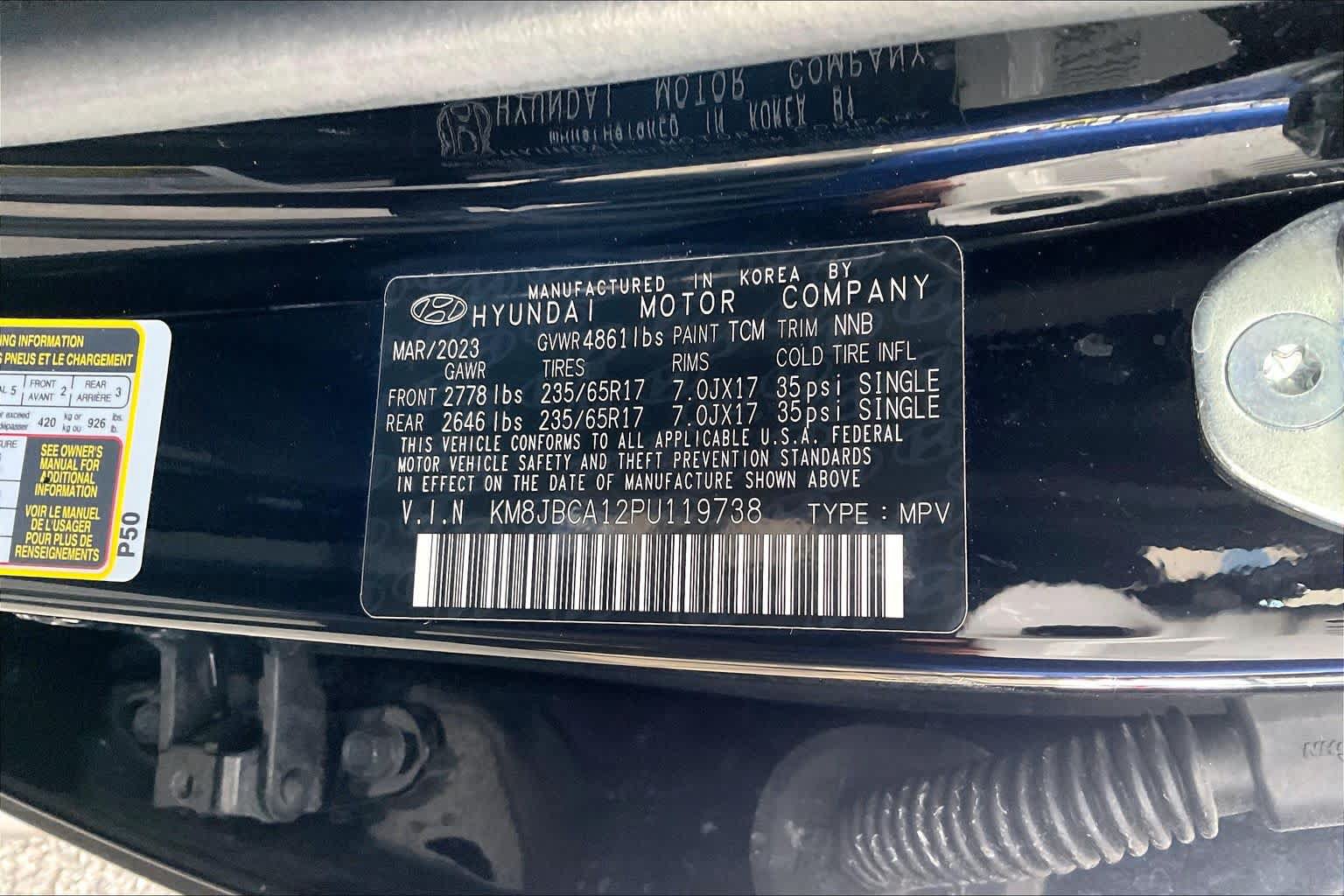 Certified 2023 Hyundai Tucson Blue AWD/4WD image 63