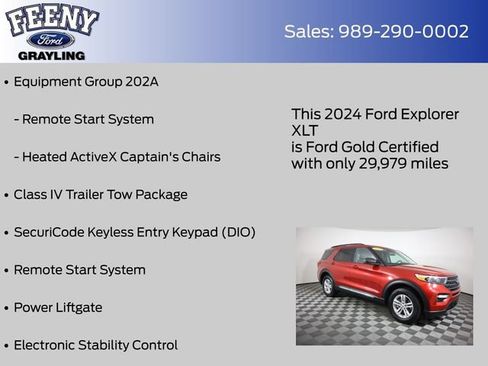 Used 2024 Ford Explorer XLT w/ Equipment Group 202A AWD/4WD image 14