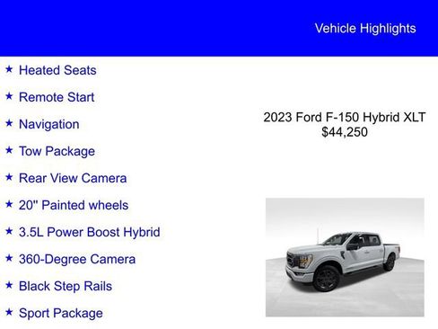 Certified 2023 Ford F150 XLT w/ Equipment Group 302A High image 3