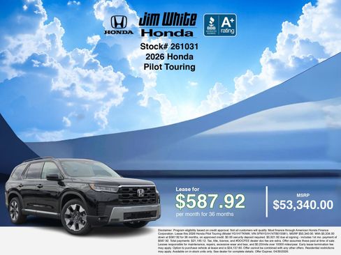 New 2026 Honda Pilot Touring image 3