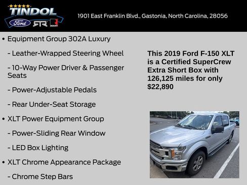 Used 2019 Ford F150 XLT w/ Equipment Group 302A Luxury AWD/4WD image 12