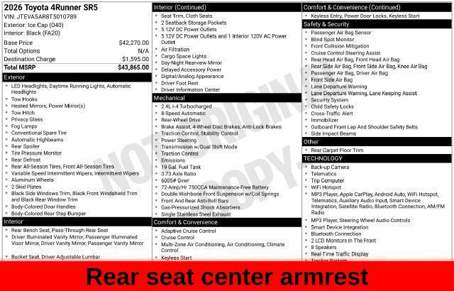 Used 2026 Toyota 4Runner SR5 RWD image 67