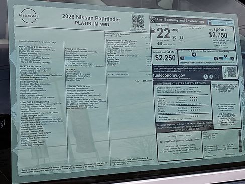 New 2026 Nissan Pathfinder Platinum AWD/4WD image 20