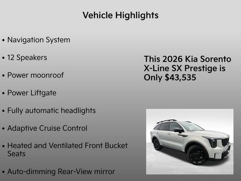 New 2026 Kia Sorento SX Prestige AWD/4WD image 32