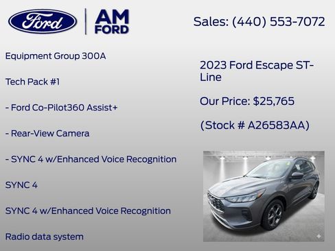 Used 2023 Ford Escape ST-Line w/ Tech Pack #1 AWD/4WD image 7