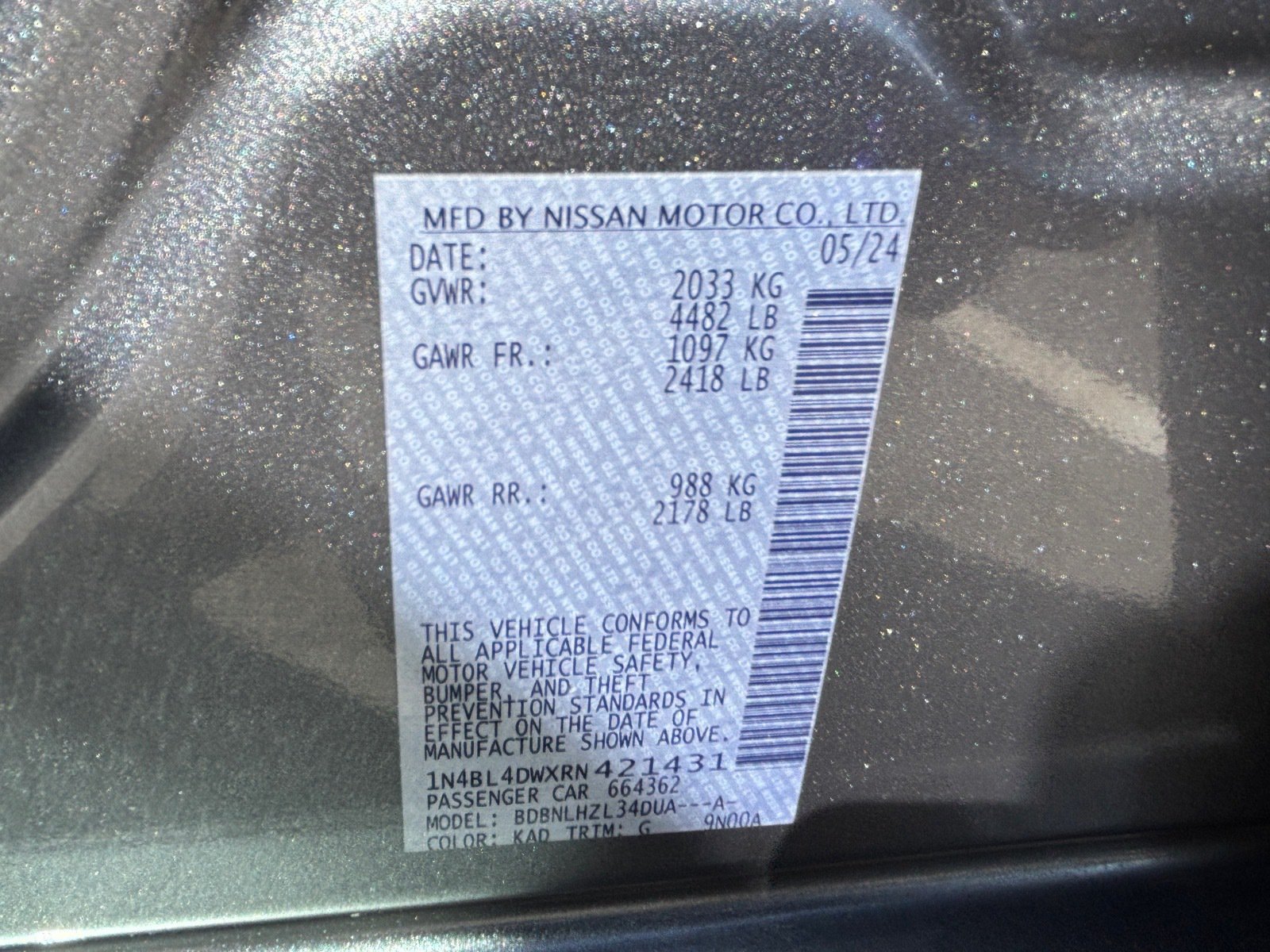 Used 2024 Nissan Altima 2.5 SV AWD/4WD image 32