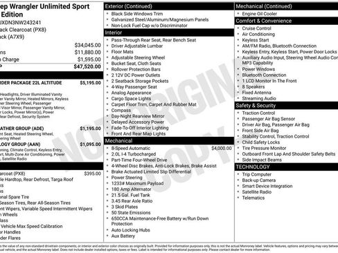 Used 2022 Jeep Wrangler Unlimited Sport AWD/4WD image 13