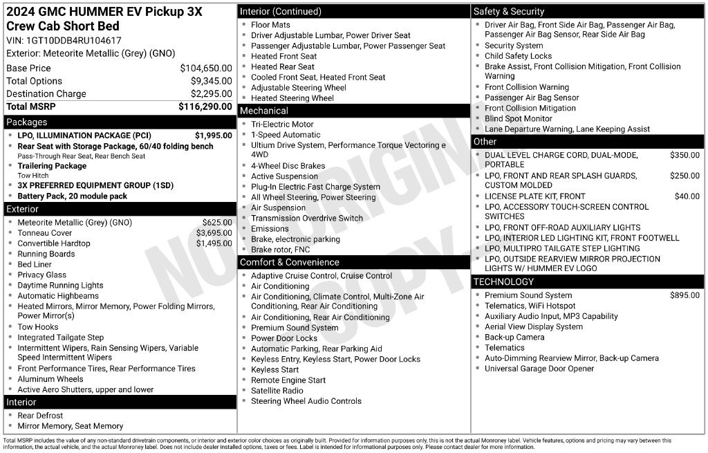 Used 2024 GMC Hummer EV 3X w/ LPO, Illumination Package AWD/4WD image 40