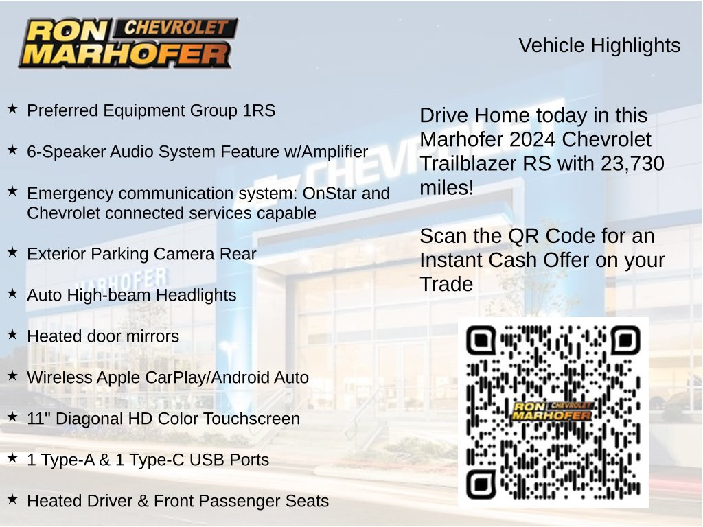 Used 2024 Chevrolet TrailBlazer RS AWD/4WD image 14