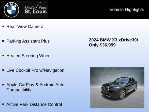 Used 2024 BMW X3 xDrive30i w/ Premium Package AWD/4WD image 16