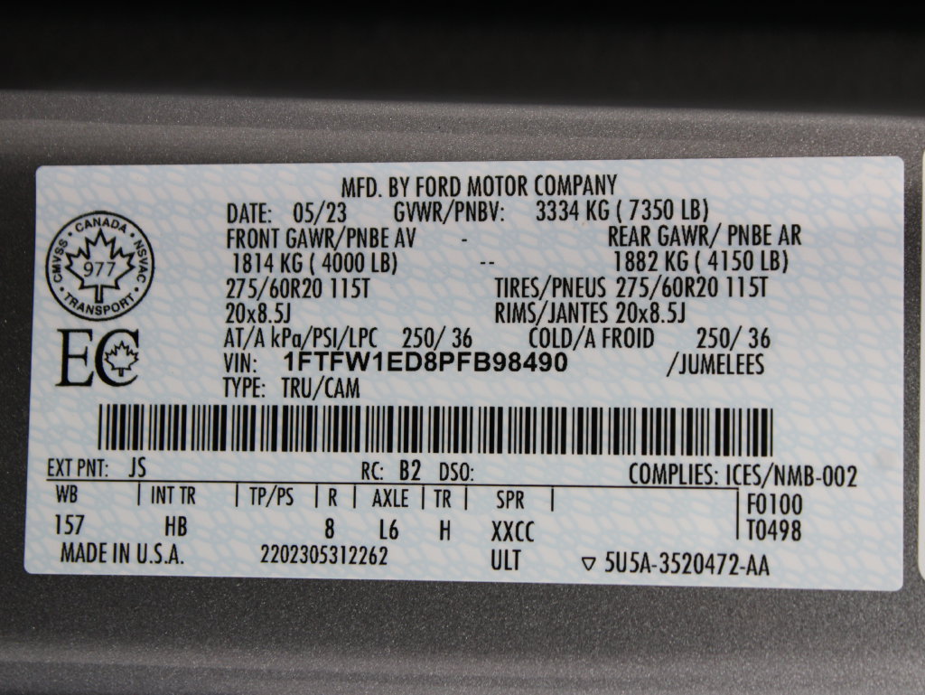 Used 2023 Ford F150 Lariat w/ Equipment Group 502A High AWD/4WD image 81