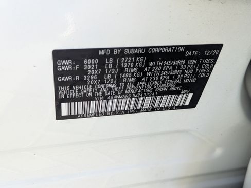 Used 2021 Subaru Ascent Touring w/ Popular Package #2A image 41