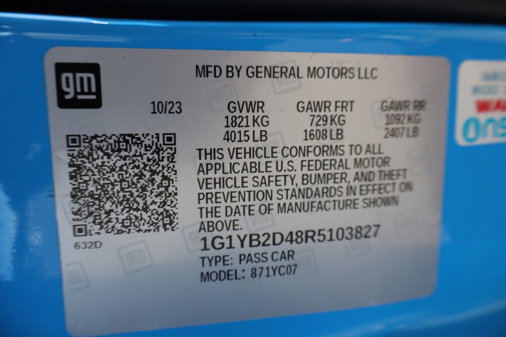 Used 2024 Chevrolet Corvette Stingray Preferred Cpe RWD image 44