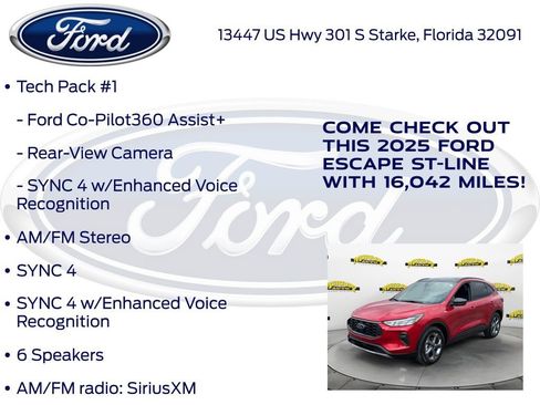 Certified 2025 Ford Escape ST-Line w/ Tech Pack #1 FWD image 20