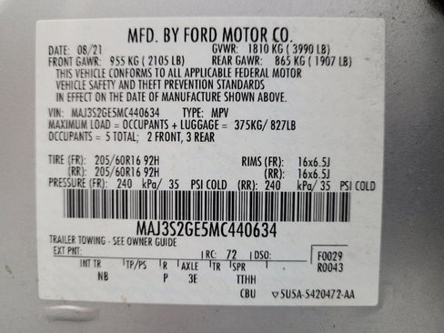 Used 2021 Ford EcoSport SE FWD image 33