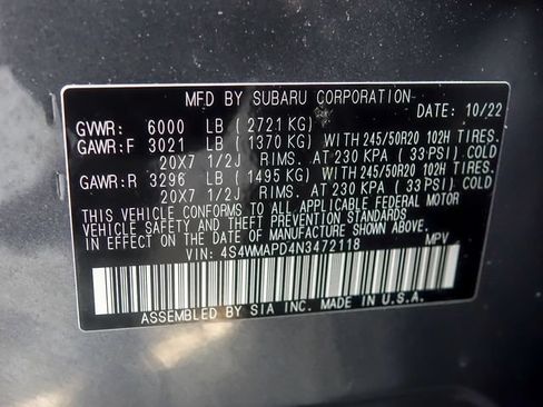Used 2022 Subaru Ascent Limited w/ Technology Package AWD/4WD image 39