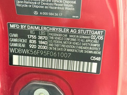 Used 2005 Mercedes-Benz SLK 350 SLK 350 Roadster 2D image 33