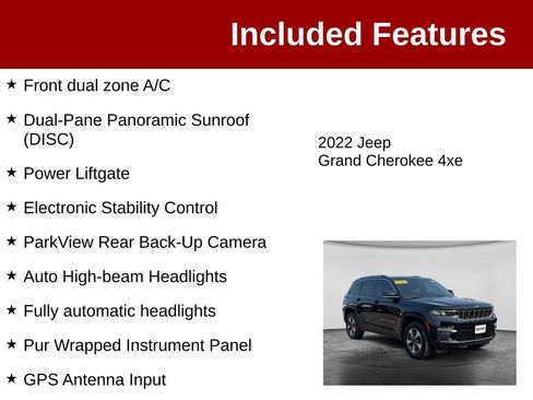 Used 2022 Jeep Grand Cherokee Limited 4xe AWD/4WD image 4