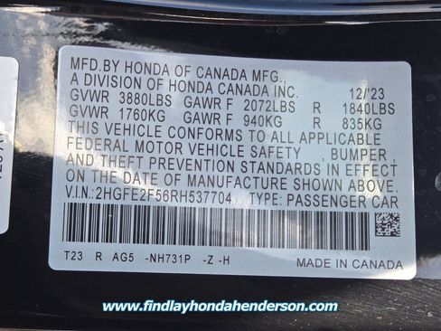 Certified 2024 Honda Civic Sport image 13
