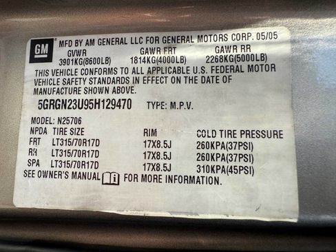 Used 2005 HUMMER H2 image 53