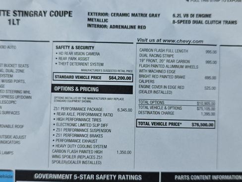Used 2023 Chevrolet Corvette Stingray Coupe w/ Z51 Performance Package RWD image 22