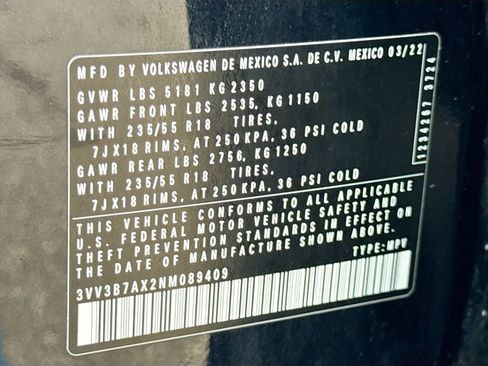 Used 2022 Volkswagen Tiguan SE image 44